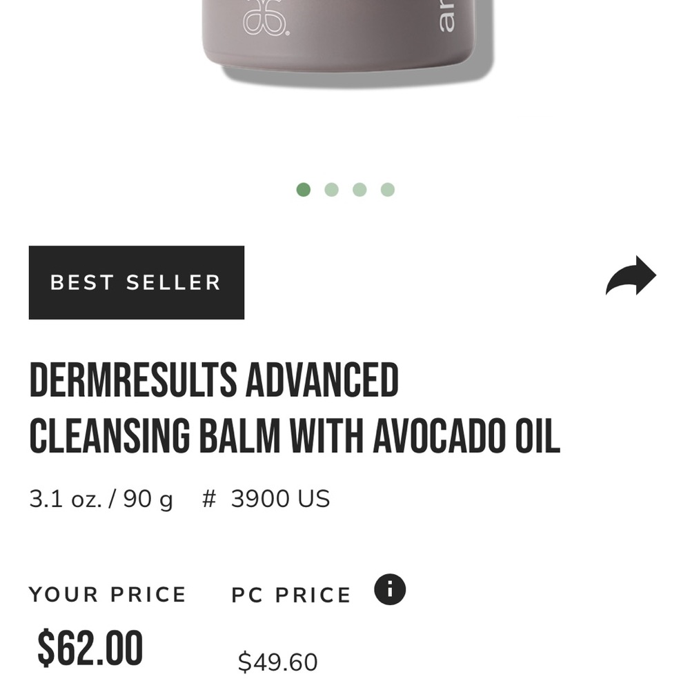 Arbonne DermResults Advanced Cleansing Balm - Picture 4 of 4
